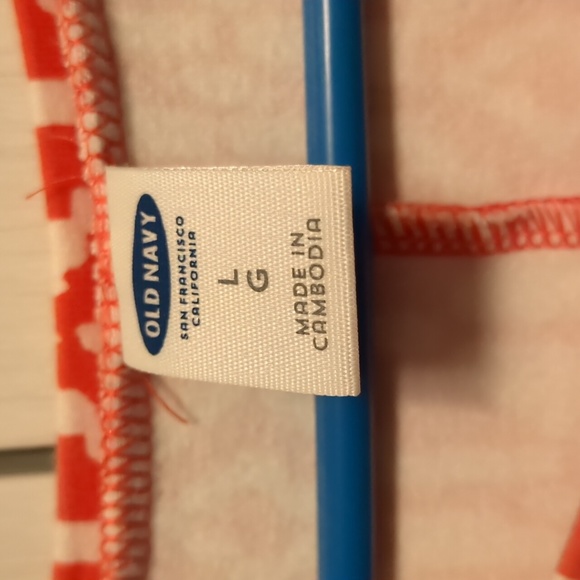 Old Navy patterned red and white sheath dress size large - Picture 4 of 4